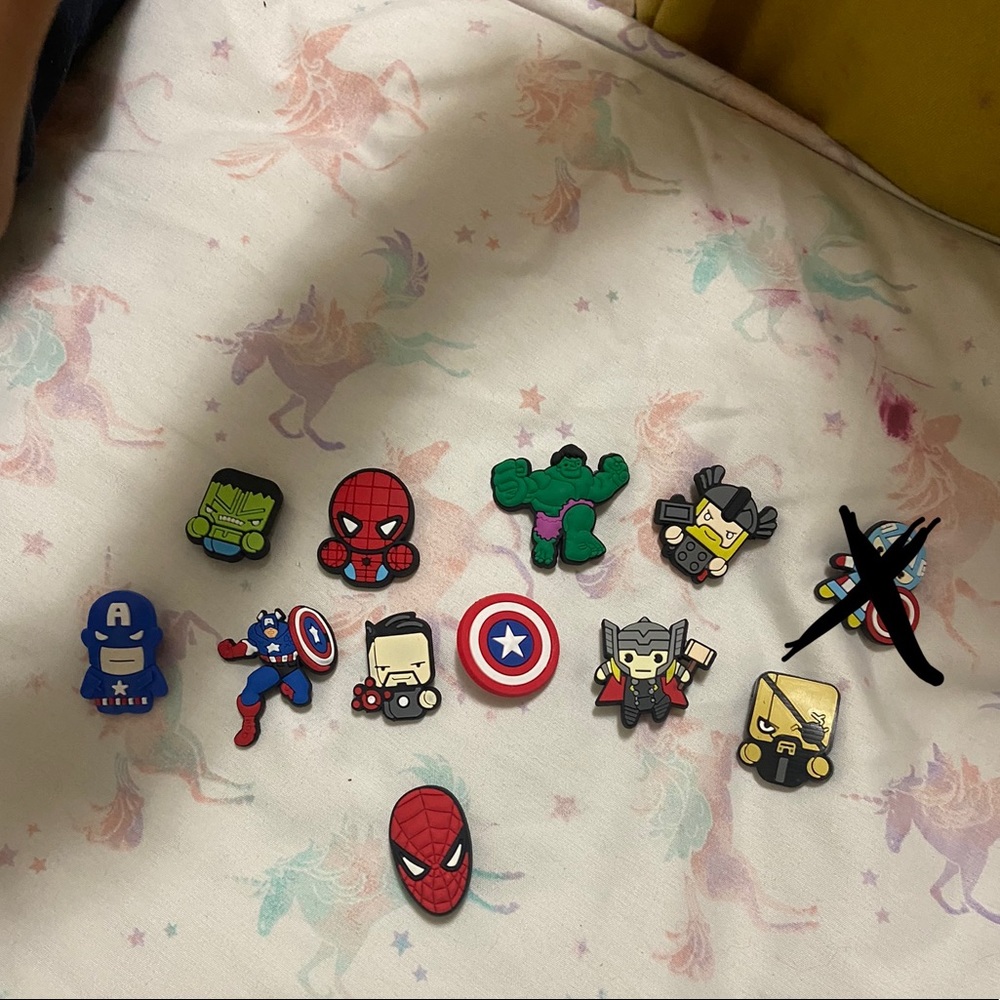 Marvel inspired Croc Charms 11 PCS